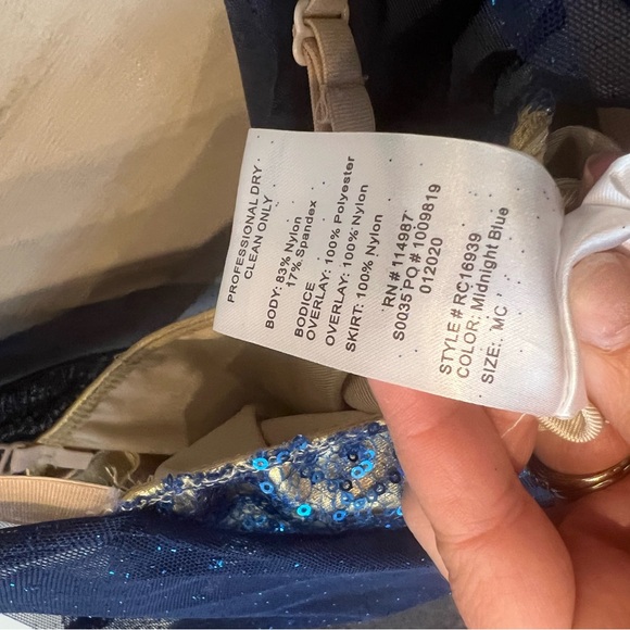 Revolution Dancewear All of the Stars, lyrical navy blue costume, LC and MC - Picture 10 of 11